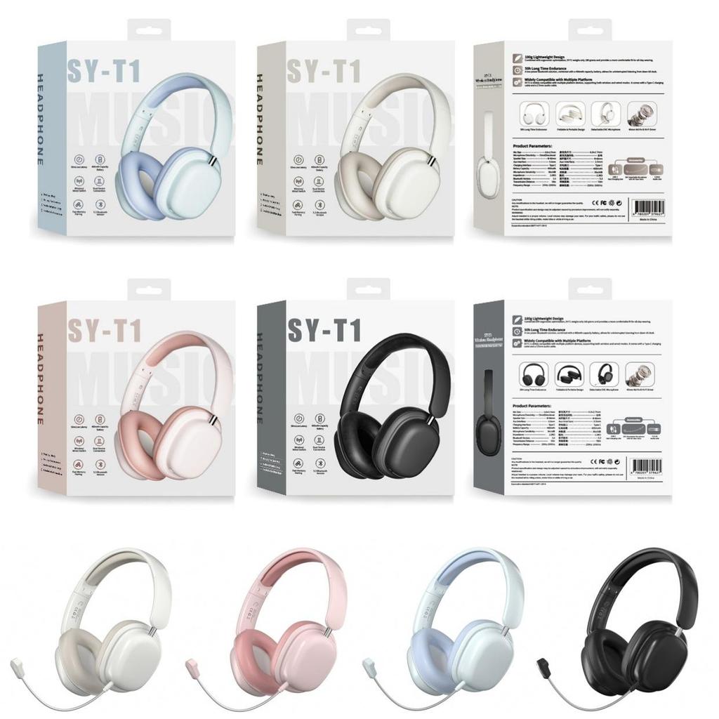 Wireless Bluetooth Gaming Headphones with Detachable Microphone