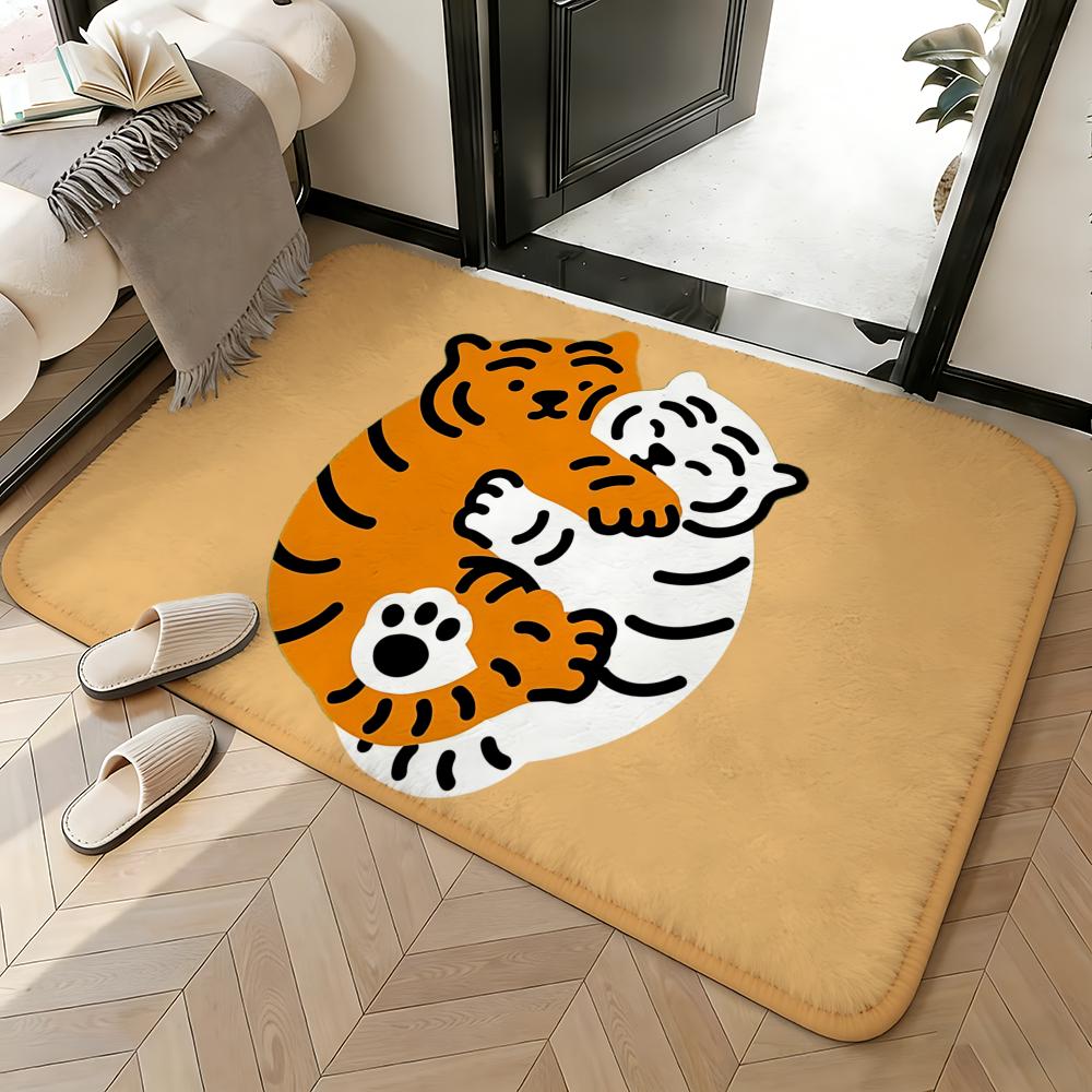 Cute Tiger Cartoon Floor Mat Home Decor Doormat Bedroom Floor Mat Shower Carpet
