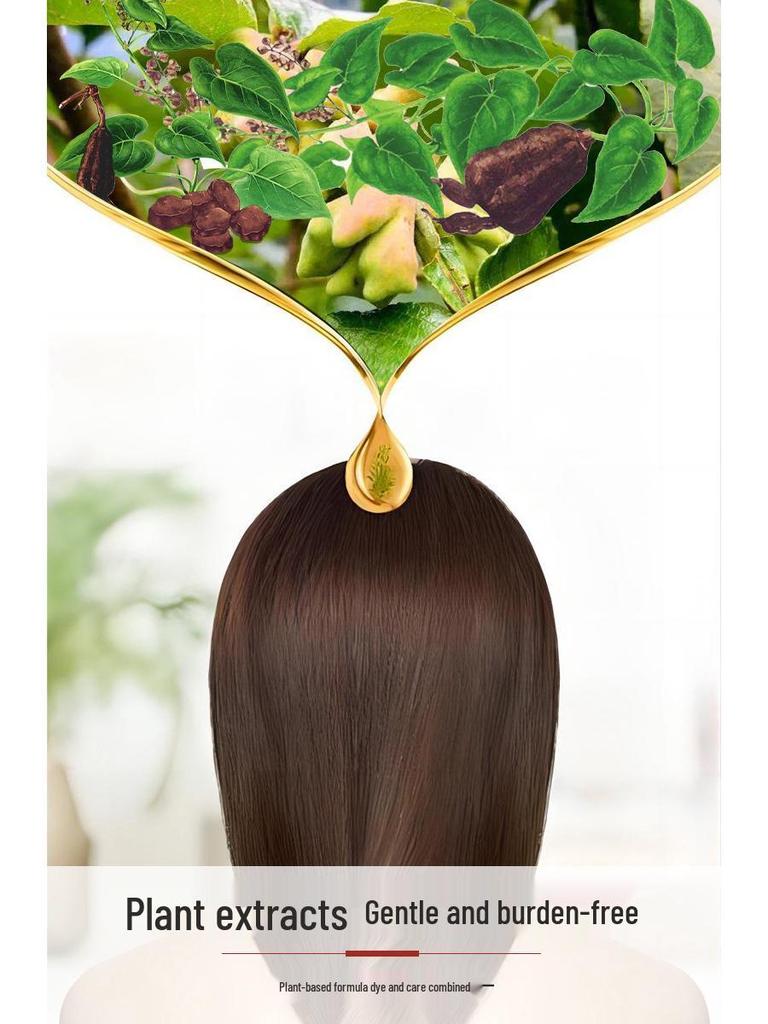 Premium Gift Box: Natural Black & Gray-Brown Linen Hair Dye Cream - Youthful, Vibrant, Plant-Based Formula