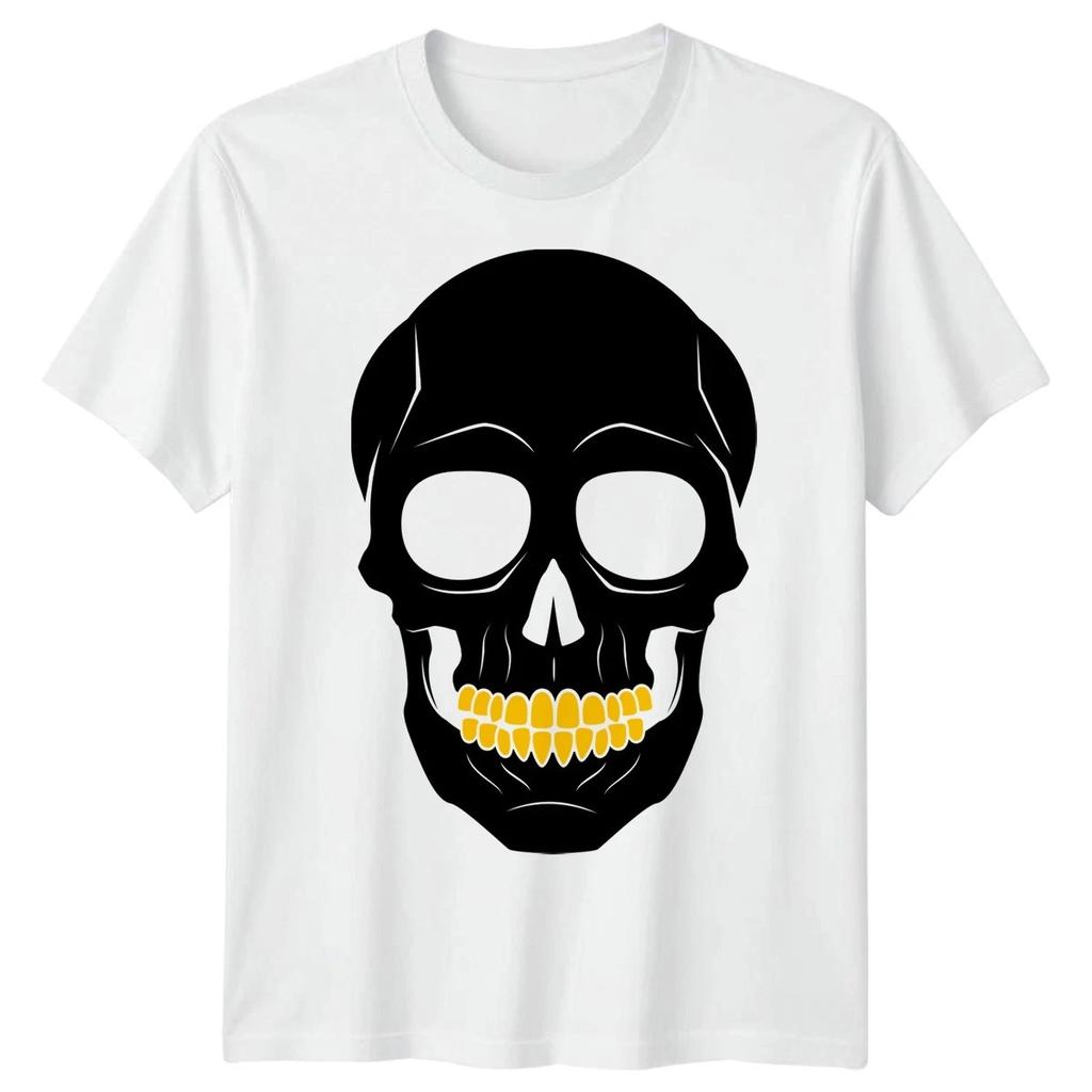 Skull Gold Teeth Skulls Mens T shirt Graphic Urban Style