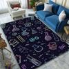 Science Lab Sketch Pattern Design Patterned Carpet, Suitable As a Non Slip Play Mat for the Living Room and Bedroom Sofa