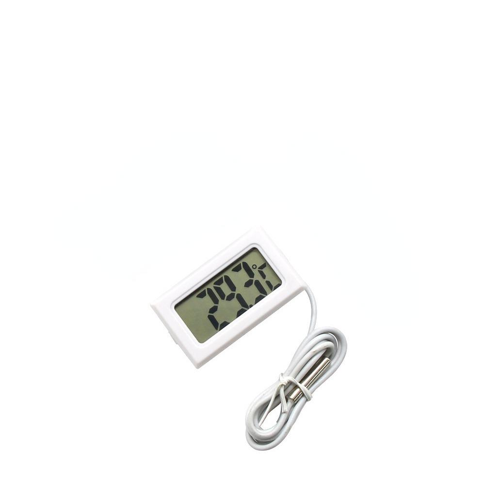 

Мини ЖК-цифровой термометр-гигрометр, тестер температуры и влажности с внешним датчиком для автомобиля/холодильника/аквариума/комнаты 2 meter sensor probe белый