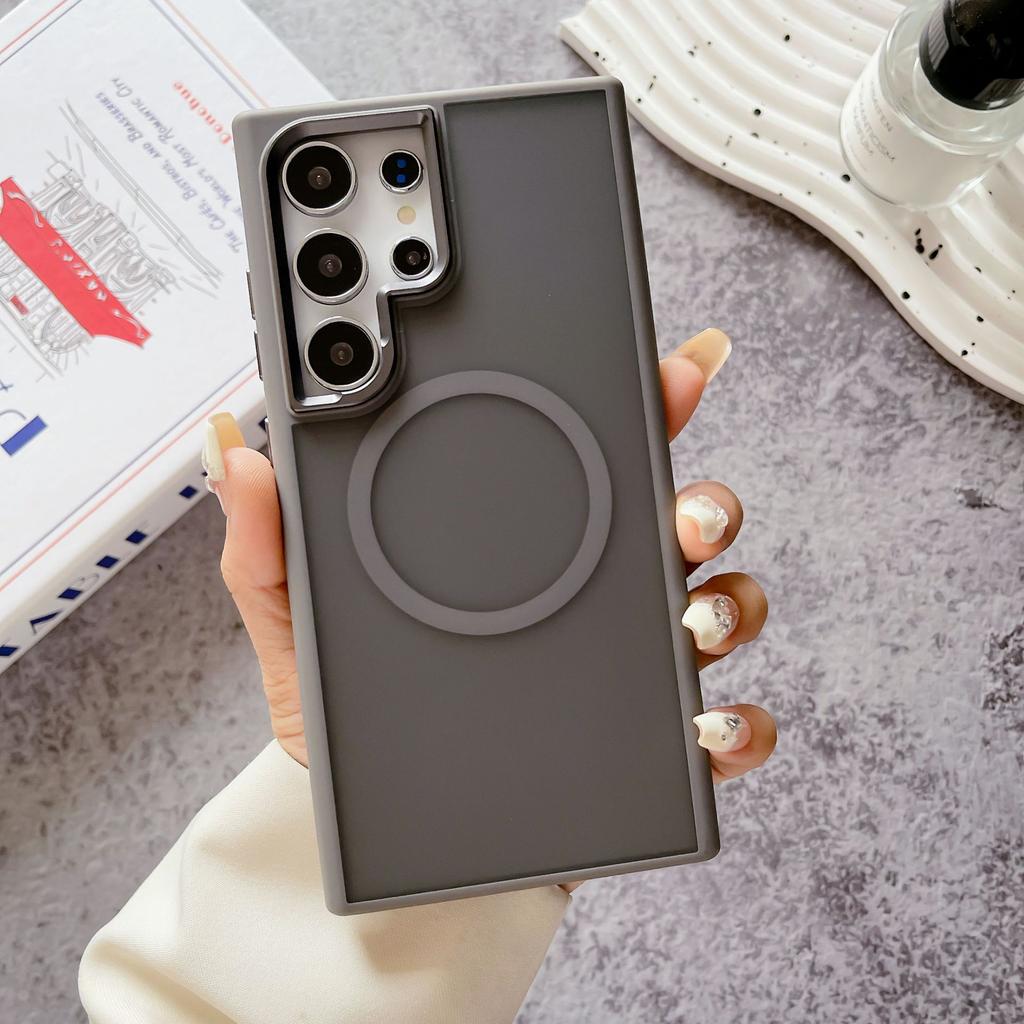Suitable for Samsung S24Ultra Strong Magnetic Suction Mobile Phone Case S24plus High End Business Skin Feeling Non Yellowing Protective Case