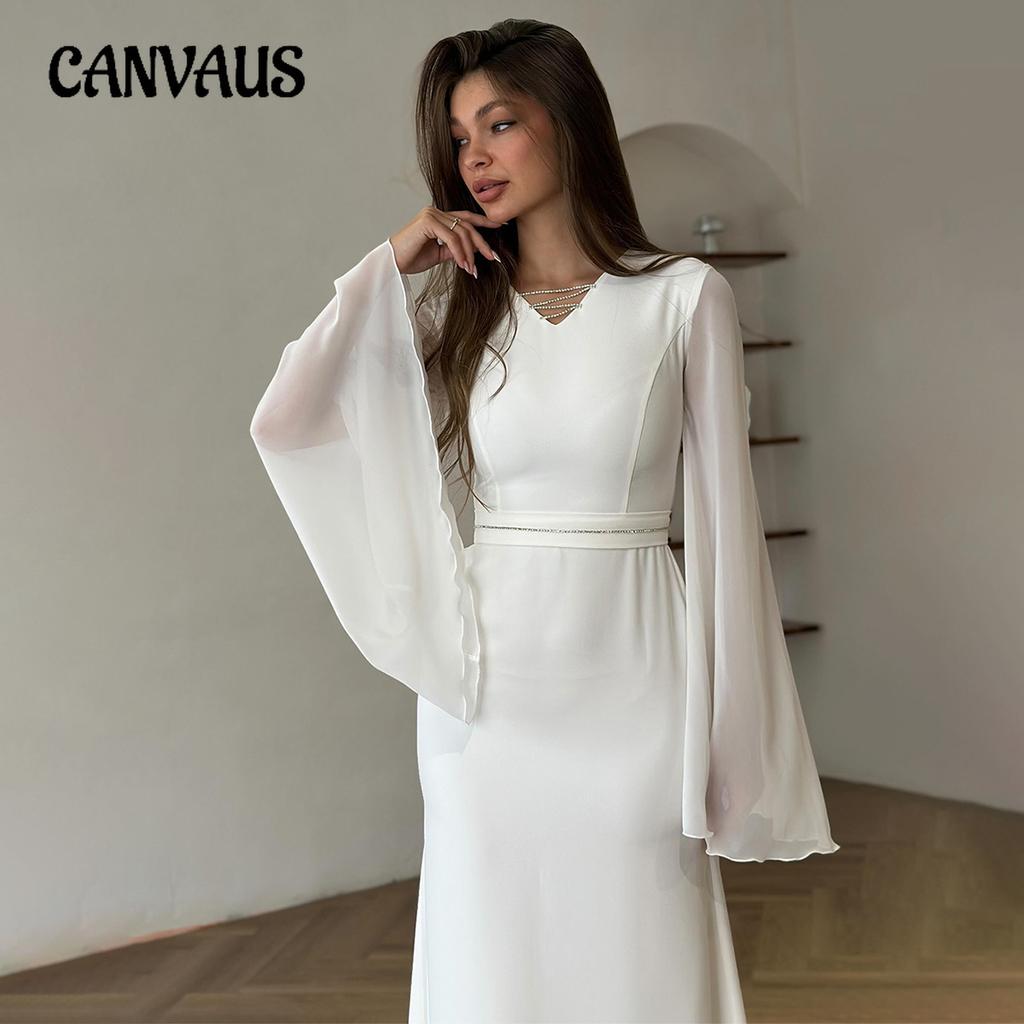 Spring and Autumn Women's Dress Fashion Temperament Elegant V-Neck Long Sleeve Package Hip Dresses