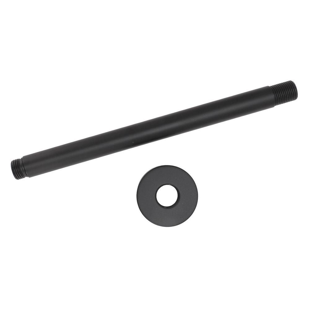 Extensor pentru țeavă de duș, montare pe perete, din oțel inoxidabil, negru mat, ușor de instalat