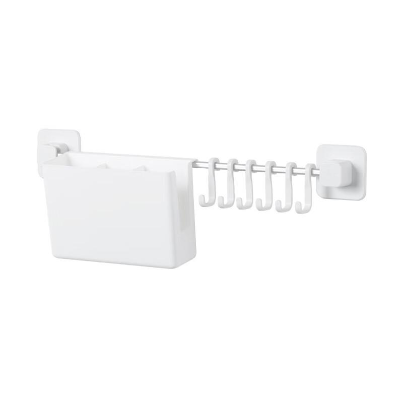 

Настенная кухонная вешалка с крючками и подставкой для палочек