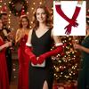 Breathable Holiday Gloves Fashion Red Polyester Christmas Gloves For Family Gatherings And Festive Event