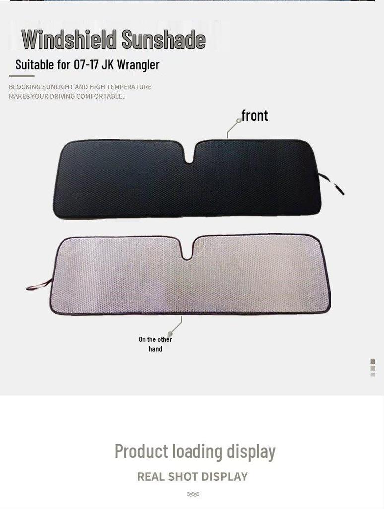 Custom Sunshade Heat Insulator & Light Blocker for 2007-2017 JK Wrangler
