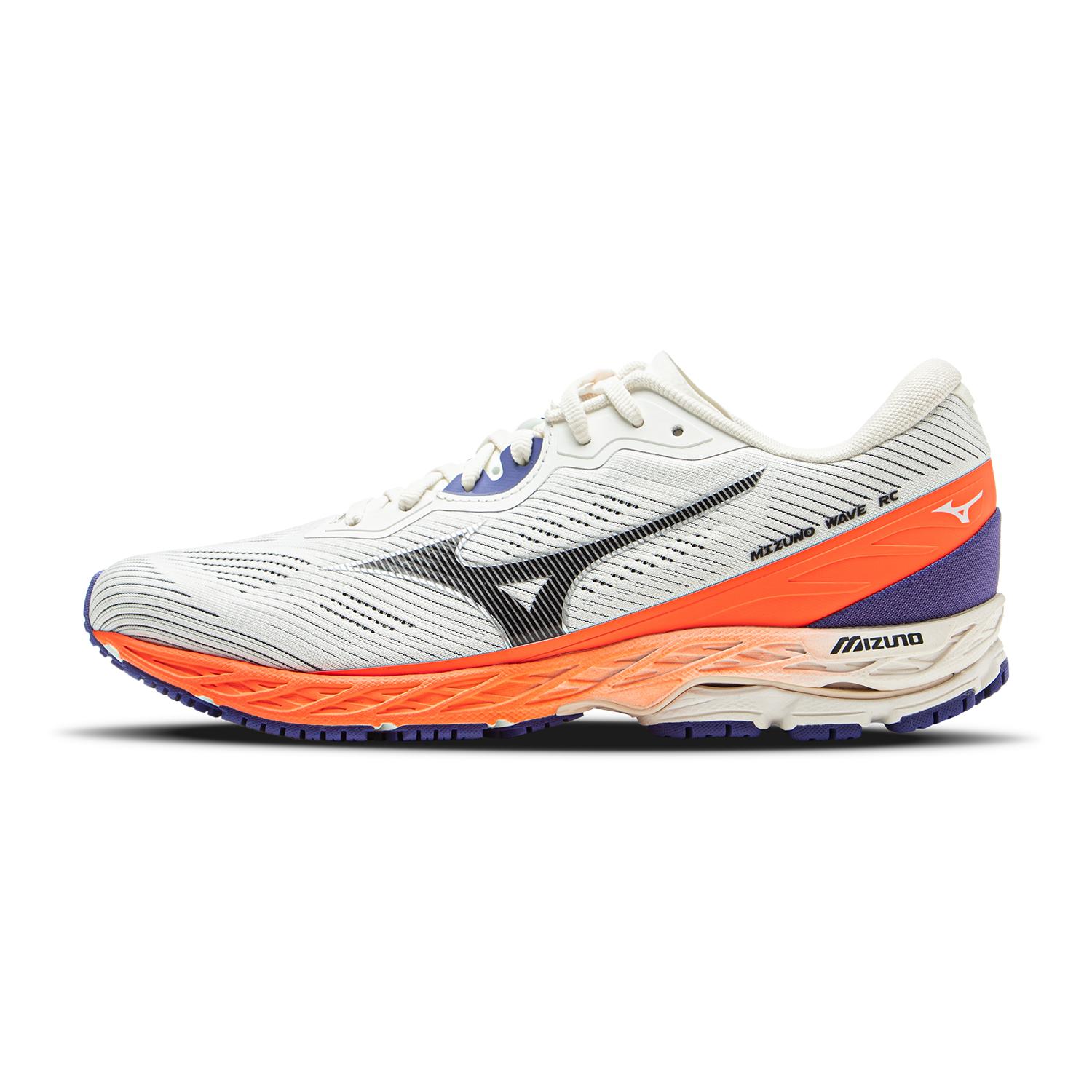 Mizuno Wave RC D1GH251002 Unisex Running Shoes Off-White/Fluorescent Orange/Purple 38.5