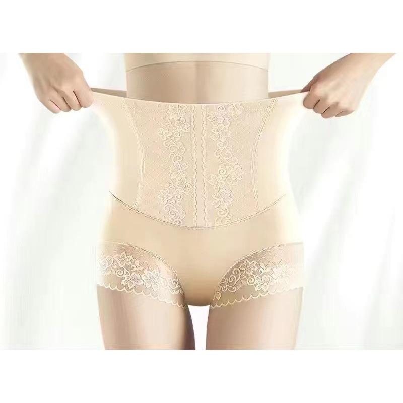 

Высокая талия утягивающее для живота, подтягивающее бедра, кружевное нижнее белье, женское утягивающее бесшовное базовое летнее защитное белье 2XL