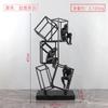 Minimally Abstract Metal Frame, Thinker, Character Art Decoration, Decoration, Living Room Sculpture, Home Decoration