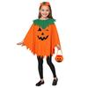 Kids Halloween Pumpkin Cloak Costume Set