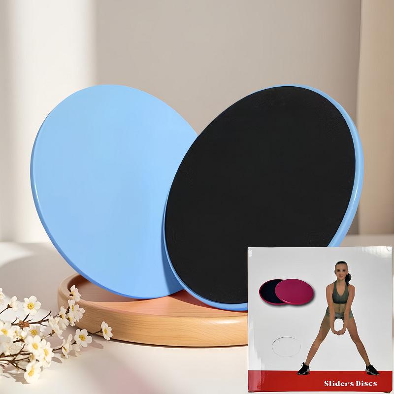 

2pcs Pilates Slide Discs Yoga Abs Fitness Foot Mat Sled Waist Trainer Slide Board for Hip Lifting and Core Strength Training синий