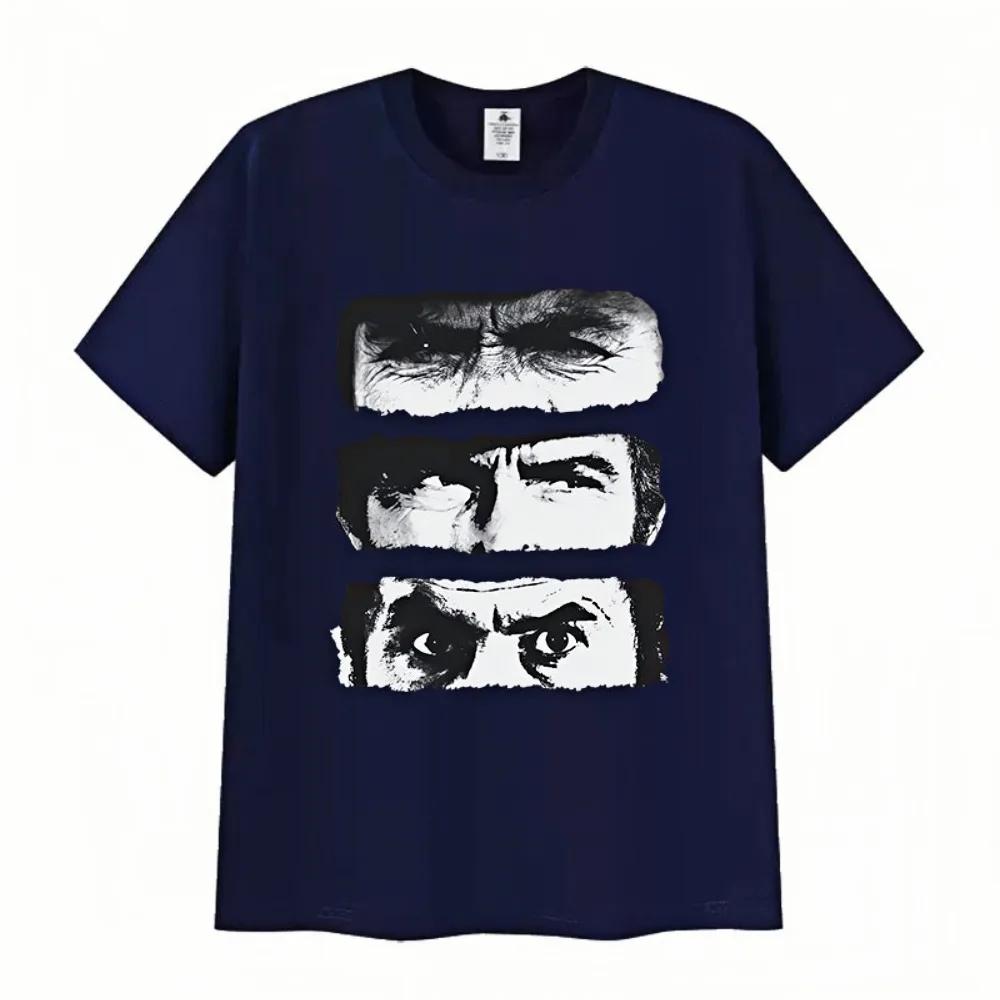 The Good The Bad and Ugly TV Graphic Print Men's T-Shirt Harajuku Fashion Casual Short Sleeve Gothic Garment Cotton T-Shirt