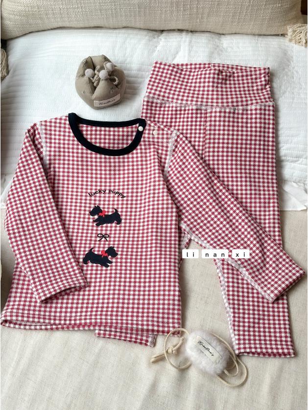 Year Model Warm Home Wear Set: Infant High Waist Mulberry Silk Two-Piece with Belly Protection