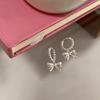 Unique Heart Bowknot Hoop Earrings Fashion Bows Earrings for Women Cute Gift