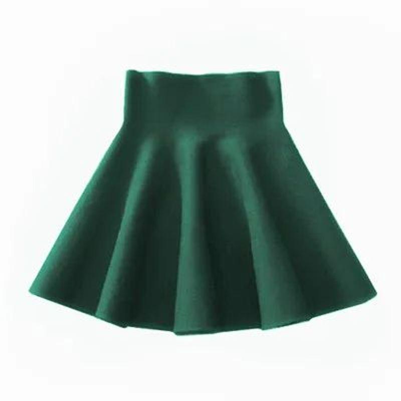 High Waisted Pleated Skirt with Large Hem Women High Waist Big Swing Pleated Skirt
