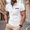 Lässiges gestreiftes Kurzarm-Polohemd, trendy und vielseitig für die tägliche Herrenmode.