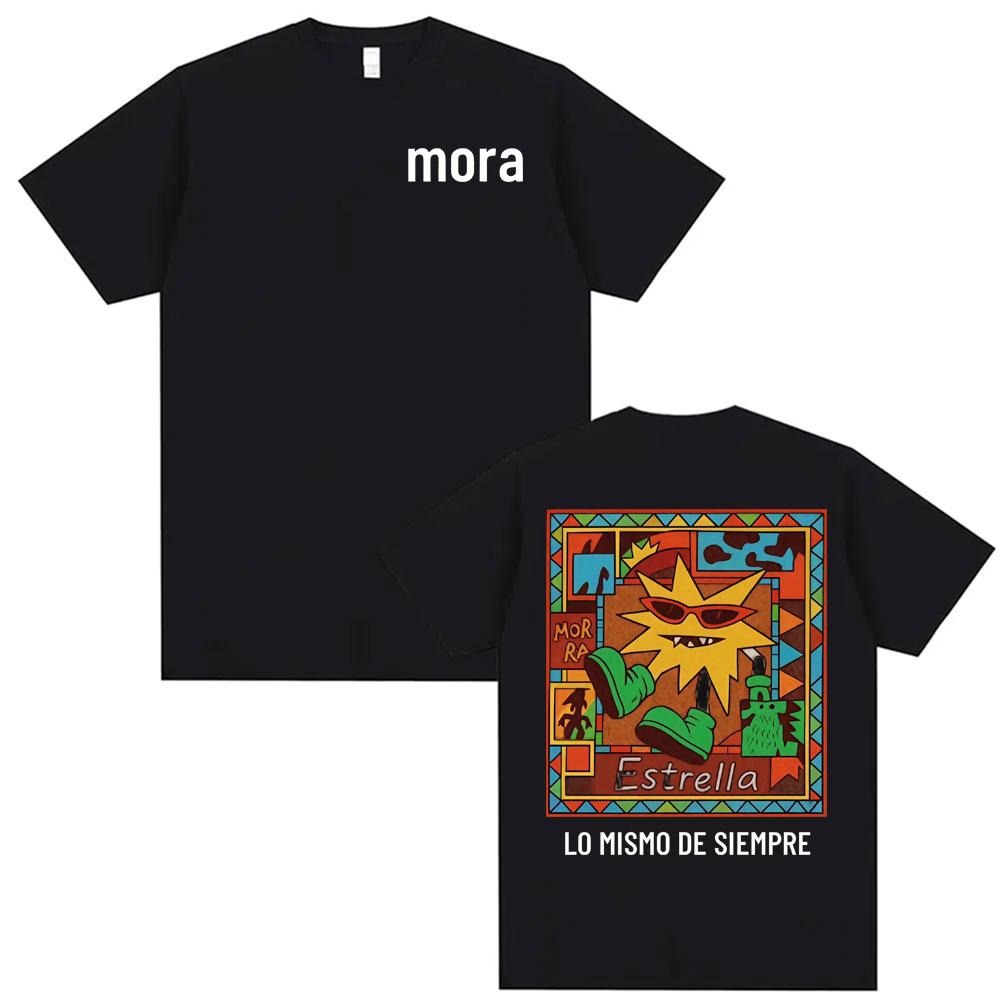 Rapper Mora Album Tour 2025 Graphic Tshirt Men Women High Street Vintage Oversized Tshirts Fashion Hip Hop Cotton T Shirt
