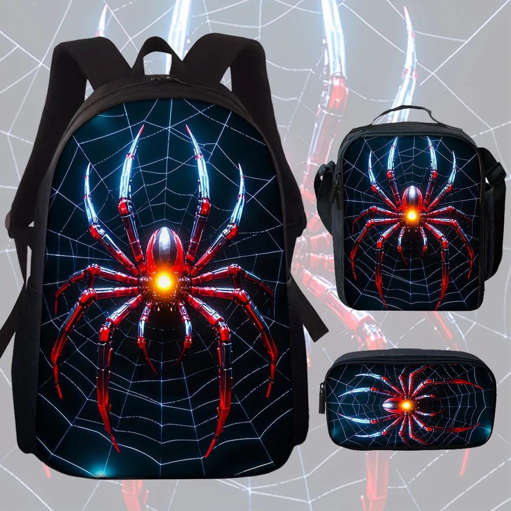 Ensemble Trois Pièces Cartable Scolaire pour Enfants, Cartable École Primaire, Sac Bandoulière Imperméable en Polyester, Trousse à Crayons. Ship according to the picture