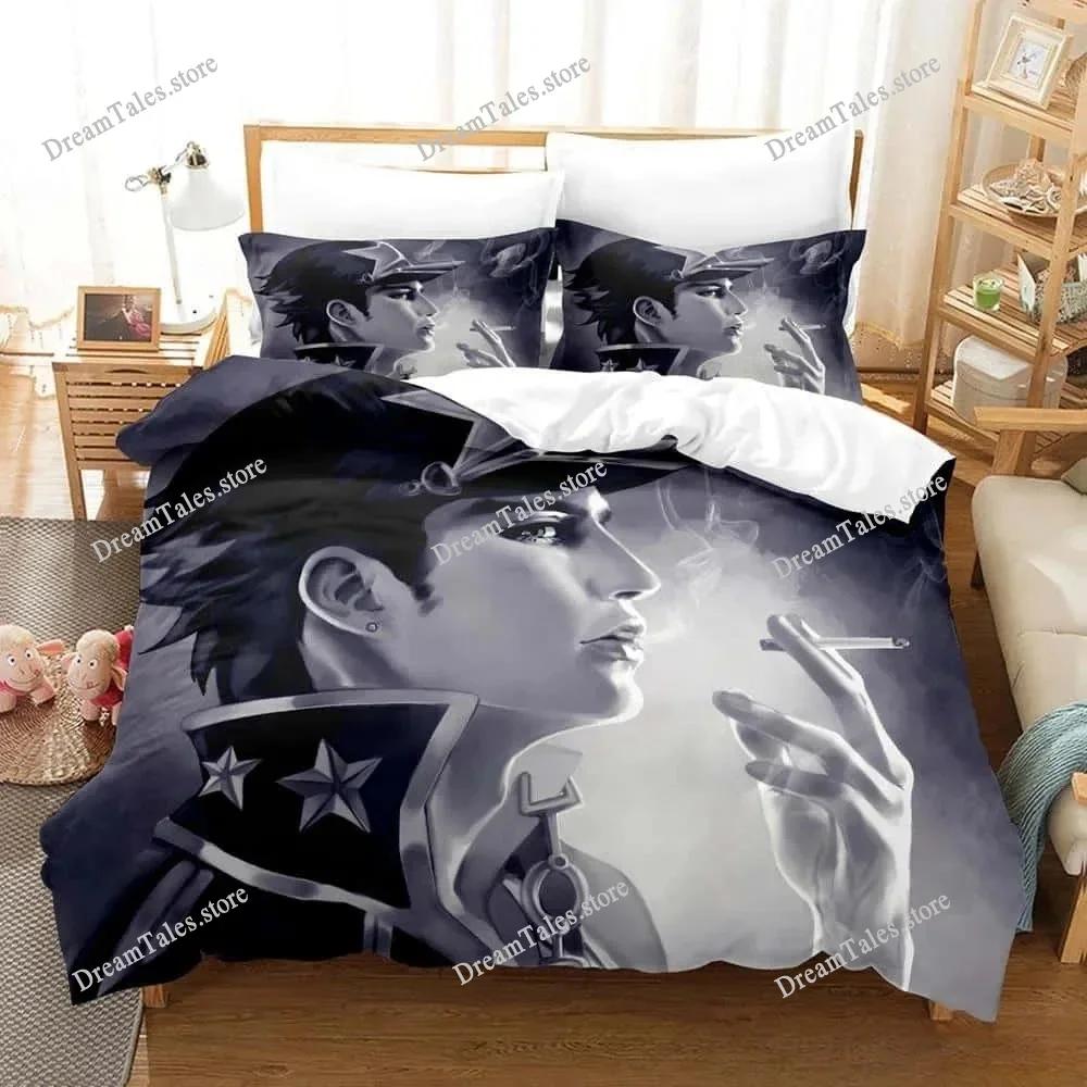 3d Print Anime JoJo's Bizarre Adventure Bedding Set Single Twin Full Queen King Size Bed Set Adult Kid Bedroom Duvet Cover Sets