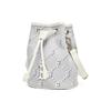 New MLB Monogram Collection Polyester Bucket Bag, Shoulder Bag, Crossbody Bag Mini Unisex Light Gray 3ABMS022N-43GRS