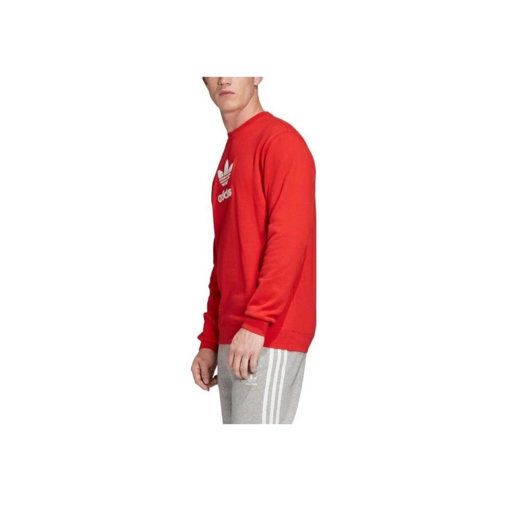 Adidas Originals Logo Printed Sweatshirt Men Tops Red FM9918