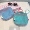 Spacious Travel Cosmetic Storage Pouches Compact Portable Polyester Toiletry Organizers For Daily Use