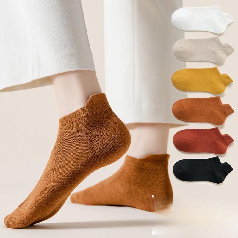 Female Spring and Summer Leisure Pure Cotton Ear Lifting Anti Wear Sweat Socks