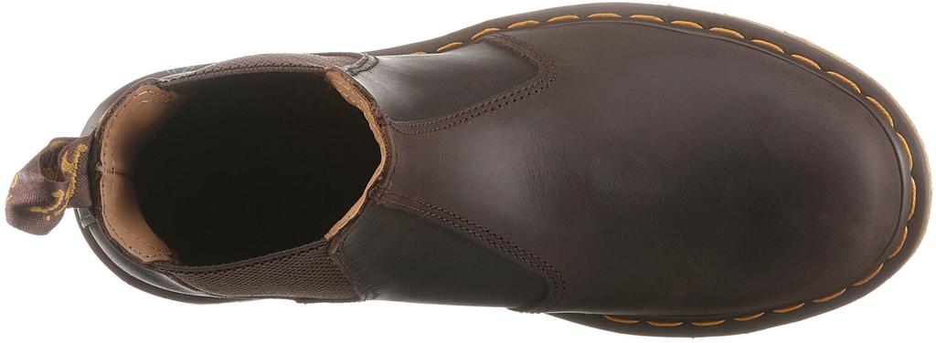 Ботинки Dr. Martens 2976 Yellow Stitch crazy horse темно-коричневые