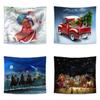 Merry Christmas Printed Home Decor Tapestry Wall Hanging For Bedroom Living Room Wall Decor Background Fabric Tapiz Navideño