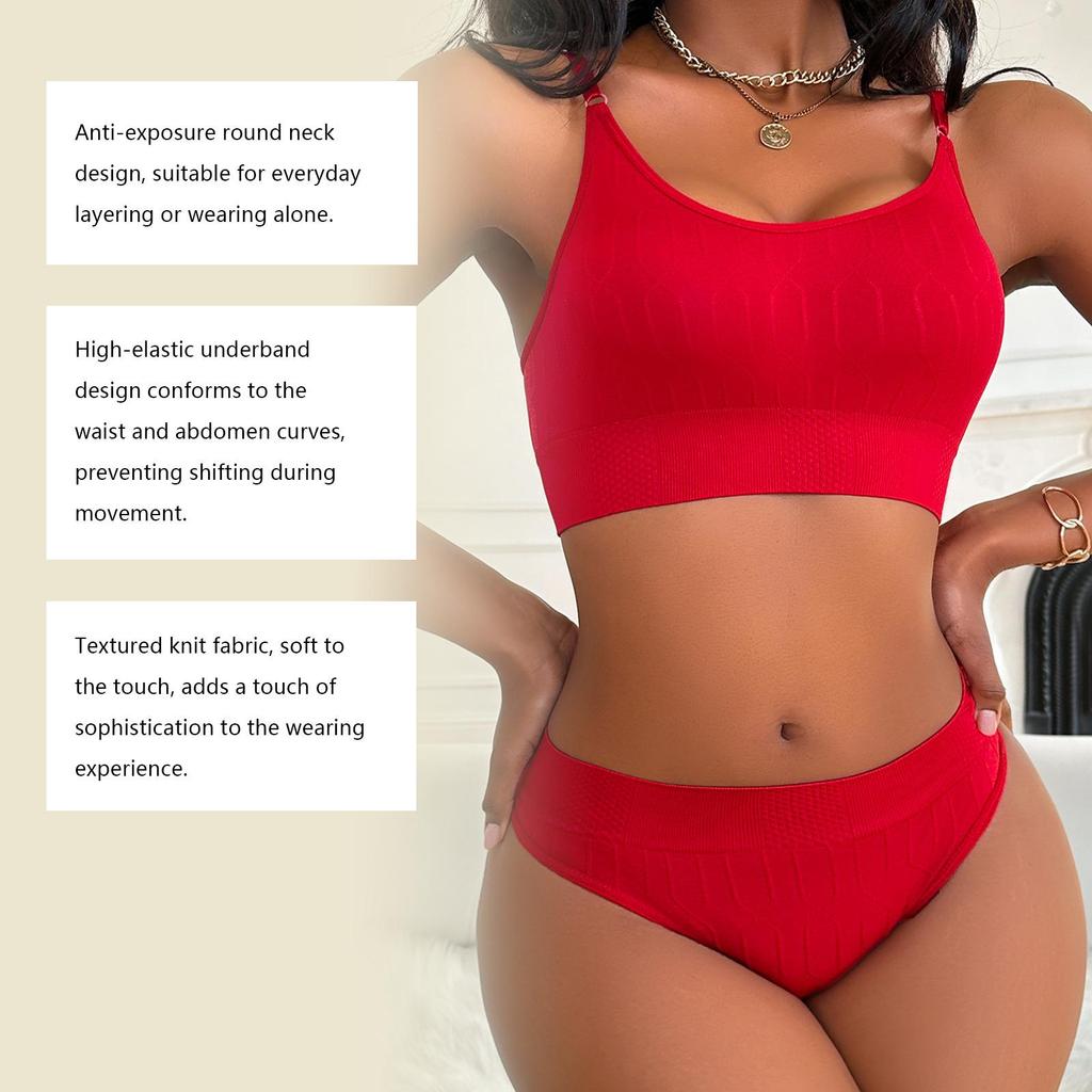 Zeriluna Push-Up Lingerie Set: High-Waisted, Thin Strap, Comfortable & Breathable.