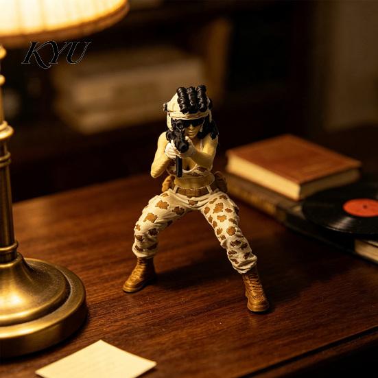Tactical Gear Models 3D Printed Beauty Desktop Ornament, Mini Soldier Figurine, Office Desk Decorations Female Figurine with Military Design,