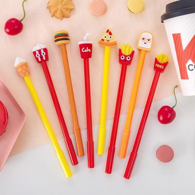 1 szt. Słodkie Kawaii Kreatywne Szybkie Jedzenie Szkoła Biuro Artykuły papiernicze Długopis żelowy Słodkie Piękne Zabawne Frytki Popcorn Chleb Pizza Długopis