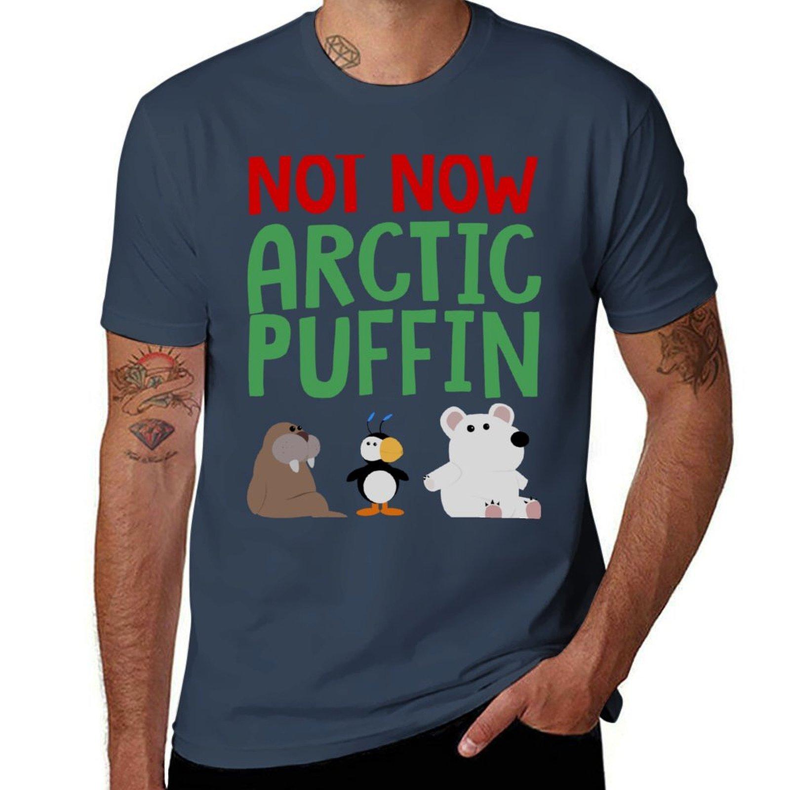 Not Now Arctic Puffin Tshirt Big Size Daily Wear Tshirt S