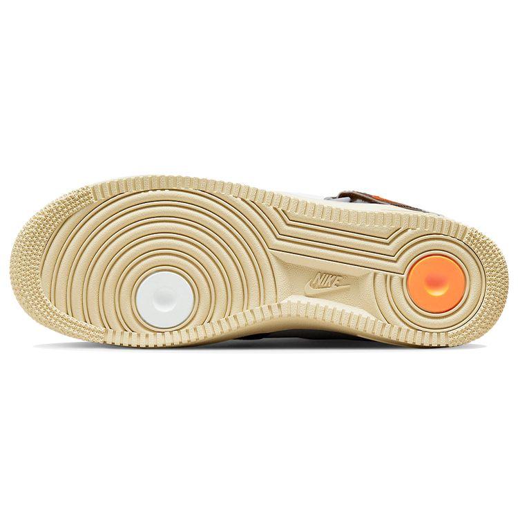 Nike Air Force 1 Mid QS Ale Brown Men Sneakers White Total-Orange Beach DH5623-100