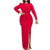 D190 Women's 2023 New Mesh Splicing Maxi Dress - European & American Style