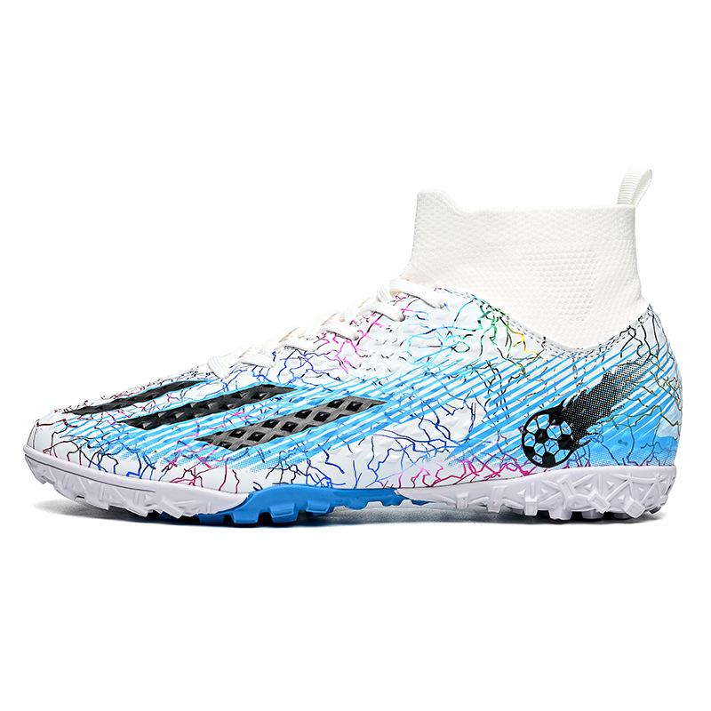 Große Größe neue Fußballschuhe High Top Herren- und Damen lange Stollen gebrochene Stollen Student Erwachsener professionelles Training Kunstrasen rutschfest