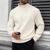 Pull en tricot pour homme Automne Hiver, Pull à col roulé court décontracté pour un usage quotidien en extérieur