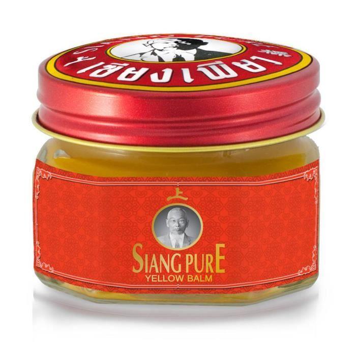 Baume Jaune Siang Pure 40g : Soin de Massage Aromatique Traditionnel pour le Confort et la Relaxation