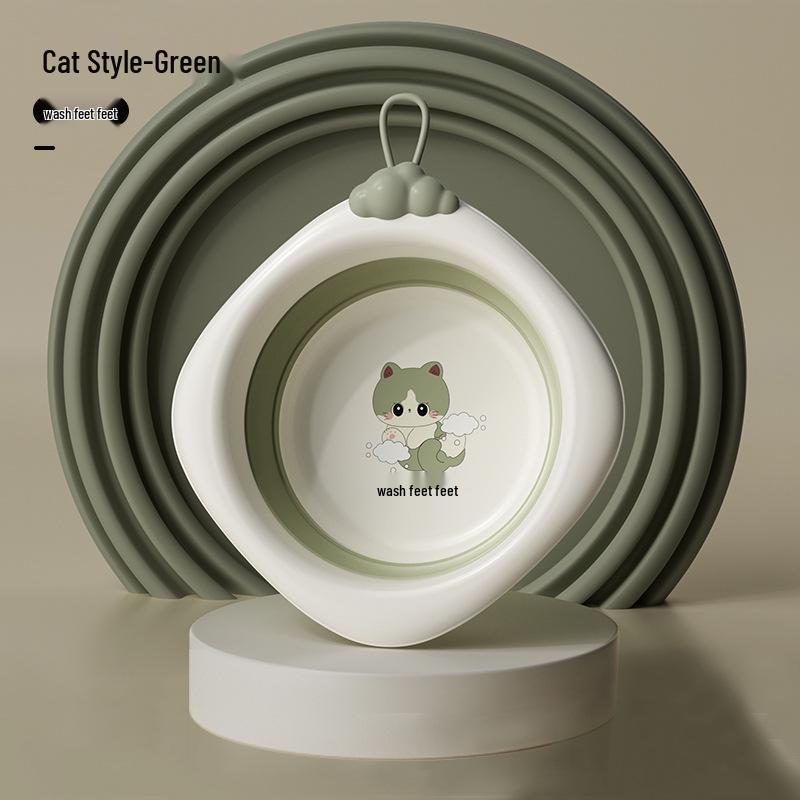 Newborn Portable Foldable Baby Washbasin - Thickened Plastic Infant Basin
