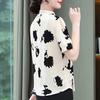 Short Sleeved Shirt for Women's Summer Ladies Loose Casual Shirt Fashionable Printed T-shirt