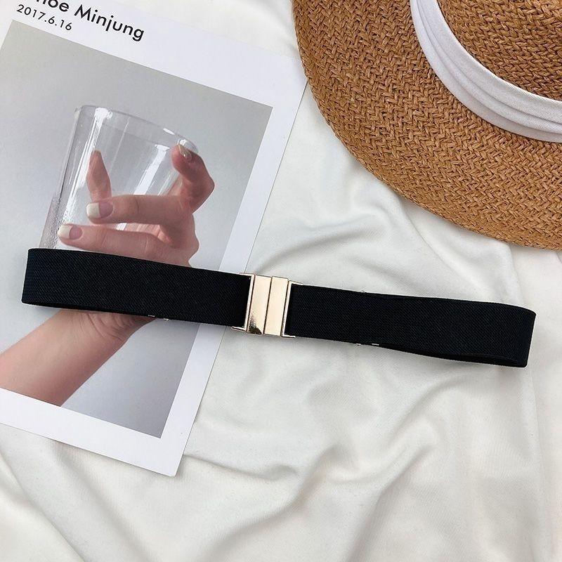 

Waist Elastic Sleek Belt For Men And Women Perfect For Casual Attire And Layers Stylish Black