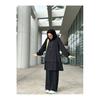Women's Hooded Zippered Sleeves Elastic Wide Leg Pants Suit