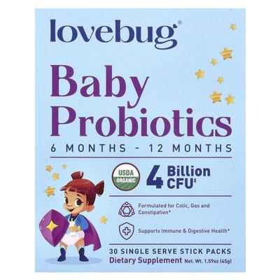 Infant Probiotic, 6-12 Months, 4 Billion CFU, 30-Single Stick Pack