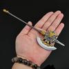 [Nekogamiyama] Romance of the Three Kingdoms General Hero Weapon Xu Huang Gongming Axe Total Length 22cm  Miniature Figure Collector Interior Goods