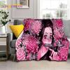 Kamado Nezuko Demon S-Slayer Japan Anime Mykt flanellteppe for senger Soverom Sofa Piknik, Kasteteppe for barn Utendørs Fritid