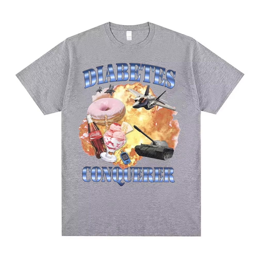 Fun Conquistador Emote T-shirt for Men and Women Casual Oversized Short Sleeve Top Tee Pure Cotton Ins Trend Loose Niche Design