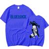 New Anime BLUE LOCK Nagi Seishiro Printing T-shirt Fashion Unisex Short Sleeve Summer Cool Hip Hop Top Tee