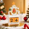 Wooden Christmas Tree Calendar Christmas Party Children's Gift Countdown Christmas Eve Gift Wooden Desktop Calendar Ornament